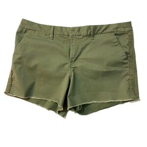 Tommy Hilfiger Rough Hem 4" Green Khaki Shorts Women's Size 14